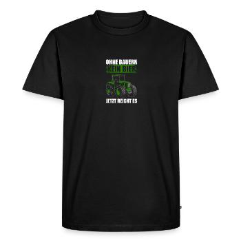 Sans agriculteur, tracteur, agriculteur, agriculteur - T-shirt Premium bio Homme - noir - Devant - Nico (187cm)