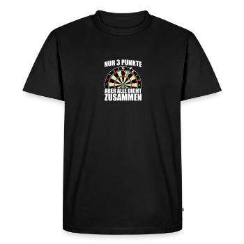 Only 3 points darts player darts darts - Men's Premium Organic T-Shirt - black - Front - Nico (187cm)