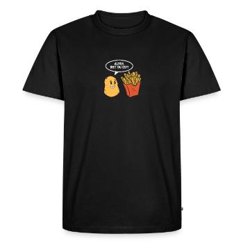 Mec, c’est toi ?! Frites - T-shirt Premium bio Homme - noir - Devant - Nico (187cm)