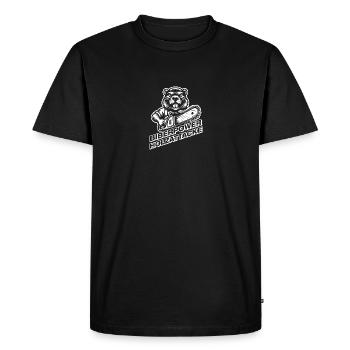 Beaver Power Bûcheron Forestier - T-shirt Premium bio Homme - noir - Devant - Nico (187cm)