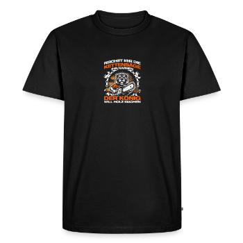 Tronçonneuse Bois Bûcheron Forester Forester - T-shirt Premium bio Homme - noir - Devant - Nico (187cm)