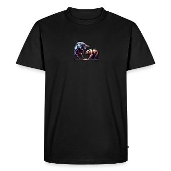 Trader boursier haussier et baissier - T-shirt Premium bio Homme - noir - Devant - Nico (187cm)