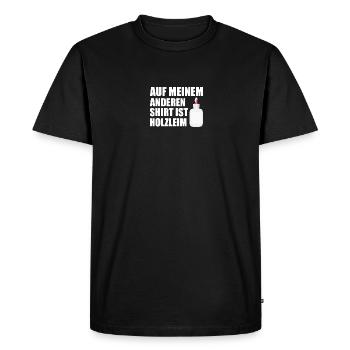 Wood Glue Carpenter Carpenter - Men's Premium Organic T-Shirt - black - Front - Nico (187cm)