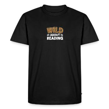 Amoureux des livres, lecteur de livres, rat de bibliothèque, rat de bibliothèque - T-shirt Premium bio Homme - noir - Devant - Nico (187cm)