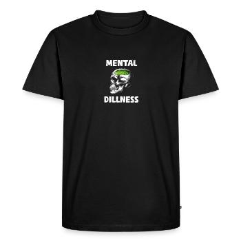 Maladie mentale Drôle Concombre Cornichon Concombre Amour - T-shirt Premium bio Homme - noir - Devant - Nico (187cm)