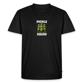 Pickle Squad Funny Cucumber Pickle Cucumber Lover - Men's Premium Organic T-Shirt - black - Front - Nico (187cm)