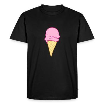 ice cream glace - T-shirt Premium bio Homme - noir - Devant - Nico (187cm)