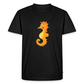 Hippocampes - T-shirt Premium bio Homme - noir - Devant - Nico (187cm)