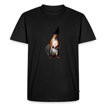 Écureuil Halloween mignon drôle animal automne 2 - T-shirt Premium bio Homme - noir - Devant - Nico (187cm)