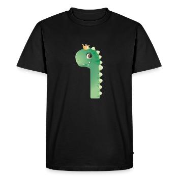 Dino numéro 1 - T-shirt Premium bio Homme - noir - Devant - Nico (187cm)