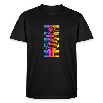 Belle femme peinture mode colorée femme art - T-shirt Premium bio Homme - noir - Devant - Nico (187cm)