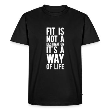 Citation de fitness - T-shirt Premium bio Homme - noir - Devant - Nico (187cm)