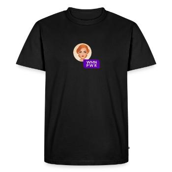 WMN PWR - Visage Féminin - 05 - T-shirt Premium bio Homme - noir - Devant - Nico (187cm)