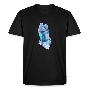 Cristal bleu pâle - T-shirt Premium bio Homme - noir - Devant - Nico (187cm)