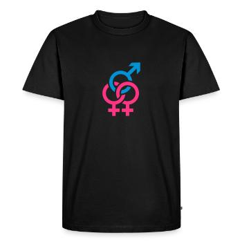 Bisexuel - T-shirt Premium bio Homme - noir - Devant - Nico (187cm)