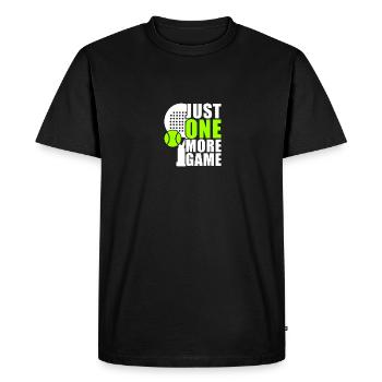 Juste un match de plus joueur de padel drôle - T-shirt Premium bio Homme - noir - Devant - Nico (187cm)
