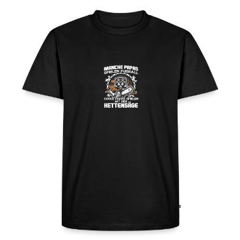 Cool Daddy's Chainsaw Wood Making Woodsman - Men's Premium Organic T-Shirt - black - Front - Nico (187cm)