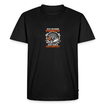 Bûcheron Bûcheron Forestier Forestier - T-shirt Premium bio Homme - noir - Devant - Nico (187cm)
