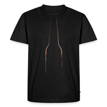Bouteille de bière - T-shirt Premium bio Homme - noir - Devant - Nico (187cm)