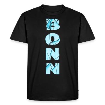 Bonn Allemagne Ville Font Skyline Accueil - T-shirt Premium bio Homme - noir - Devant - Nico (187cm)