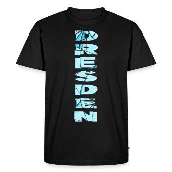 Dresden Germany City Font Skyline Home - Men's Premium Organic T-Shirt - black - Front - Nico (187cm)