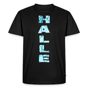Hall Germany City Font Skyline Home - Men's Premium Organic T-Shirt - black - Front - Nico (187cm)
