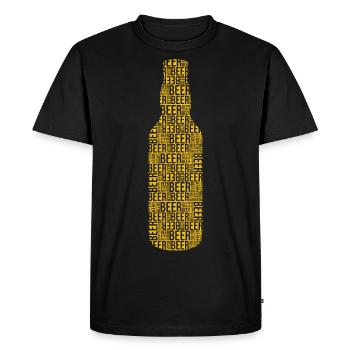 bière bière bière - T-shirt Premium bio Homme - noir - Devant - Nico (187cm)