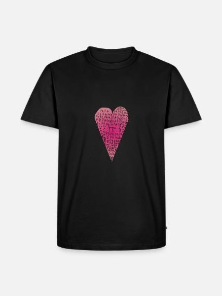 Papa coeur - T-shirt Premium bio Homme - noir