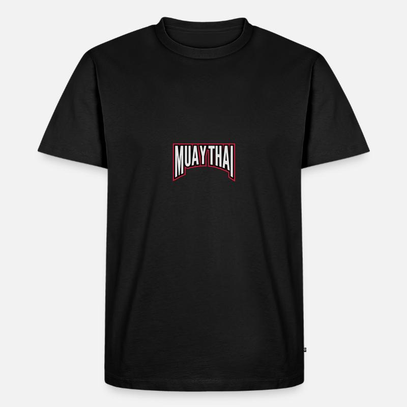 muay thai - Männer Premium Bio T-Shirt - Schwarz