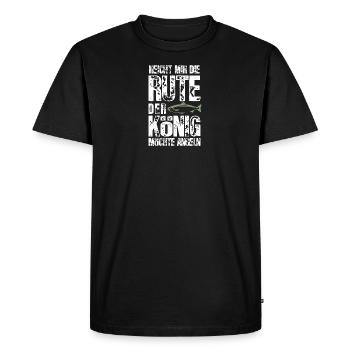 Angeln - Männer Premium Bio T-Shirt - Schwarz - Vorne - Nico (187cm)
