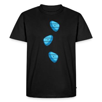 mur d’escalade bloc escalade libre escalade - T-shirt Premium bio Homme - noir - Devant - Nico (187cm)