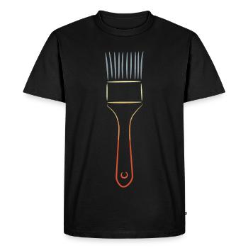 Vintage Paint Brushes - Men's Premium Organic T-Shirt - black - Front - Nico (187cm)