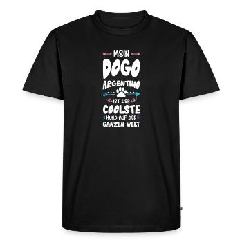 Dicton de chien dogue argentin - T-shirt Premium bio Homme - noir - Devant - Nico (187cm)