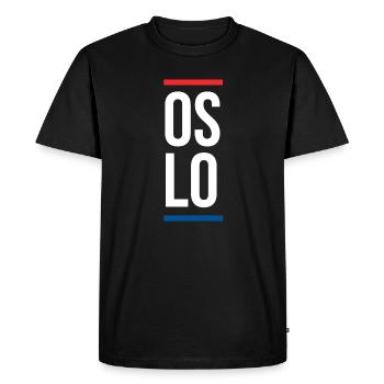 Oslo City Design - T-shirt Premium bio Homme - noir - Devant - Nico (187cm)