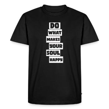 Do what makes your soul happy - Men's Premium Organic T-Shirt - black - Front - Nico (187cm)
