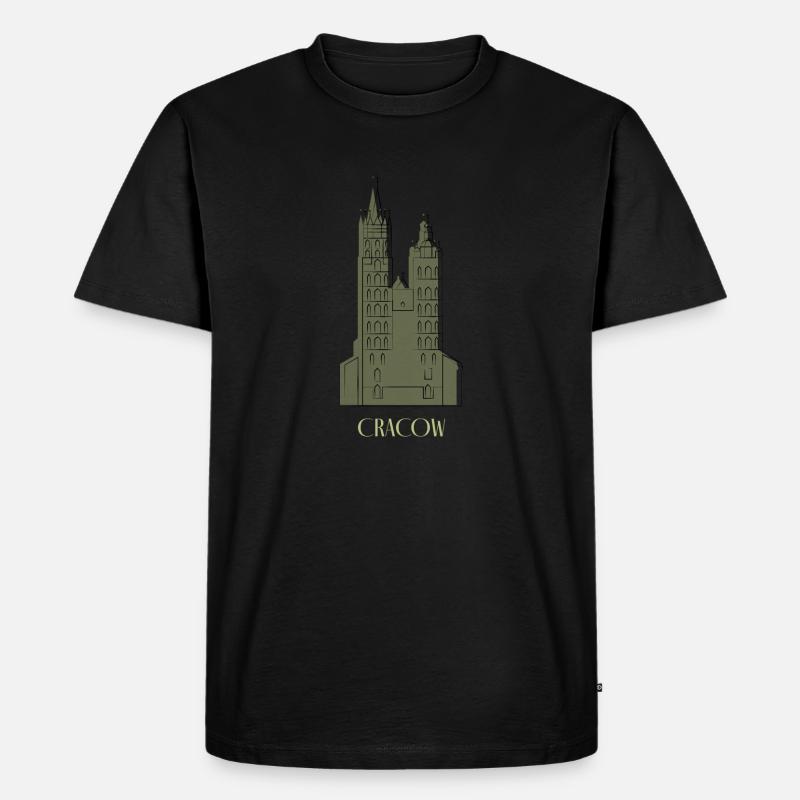 Krakau - Männer Premium Bio T-Shirt - Schwarz