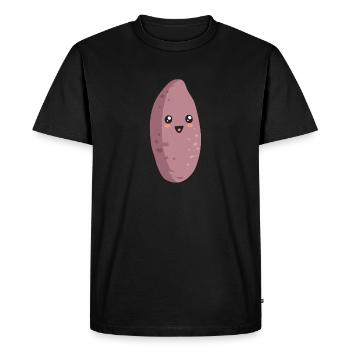 Légumes-racines de patates douces - T-shirt Premium bio Homme - noir - Devant - Nico (187cm)