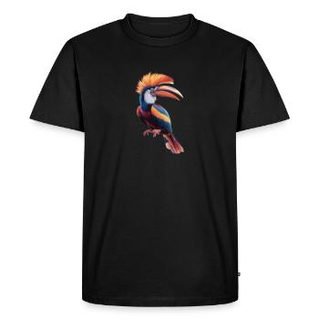 Vibrant Spectrum Finch - Men's Premium Organic T-Shirt - black - Front - Nico (187cm)