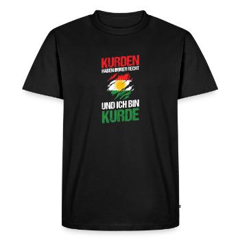 Kurdes Kurdistan - T-shirt Premium bio Homme - noir - Devant - Nico (187cm)