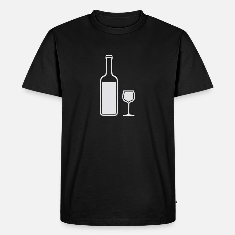 Wein - Männer Premium Bio T-Shirt - Schwarz