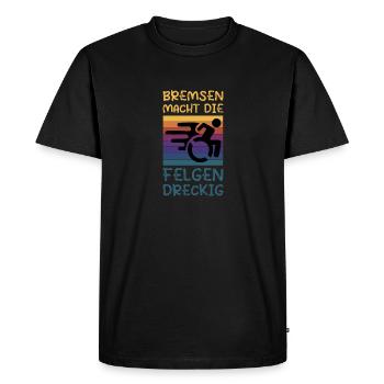Le freinage salit les jantes - T-shirt Premium bio Homme - noir - Devant - Nico (187cm)