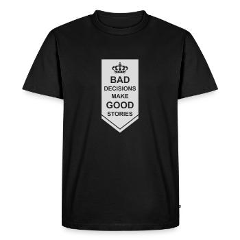 Mauvaises décisions, belles histoires - T-shirt Premium bio Homme - noir - Devant - Nico (187cm)