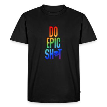 Funny sayings - DO EPIC SHIT - Men's Premium Organic T-Shirt - black - Front - Nico (187cm)