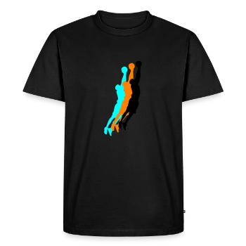 Silhouette de basketteur 3 - T-shirt Premium bio Homme - noir - Devant - Nico (187cm)