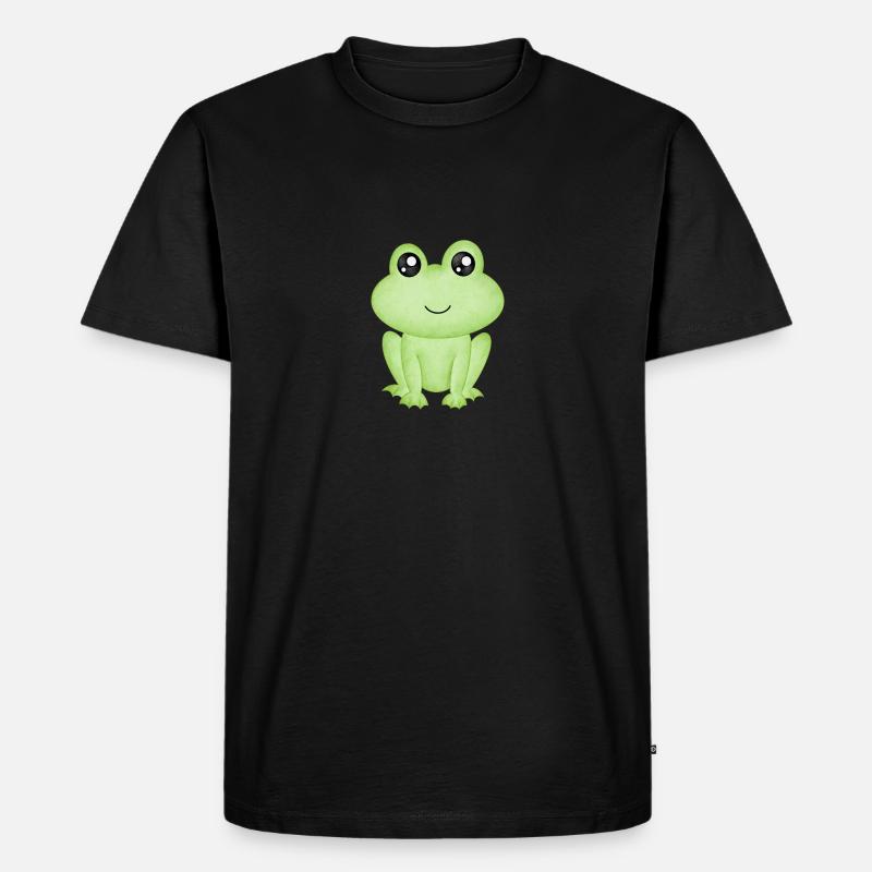 Frosch - Männer Premium Bio T-Shirt - Schwarz