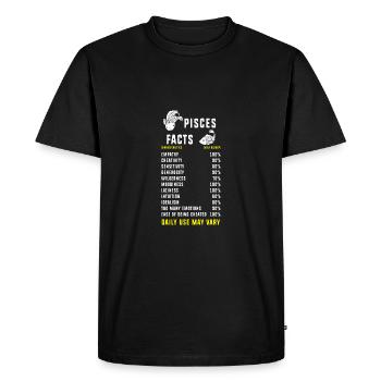 Signe du zodiaque Poissons - T-shirt Premium bio Homme - noir - Devant - Nico (187cm)