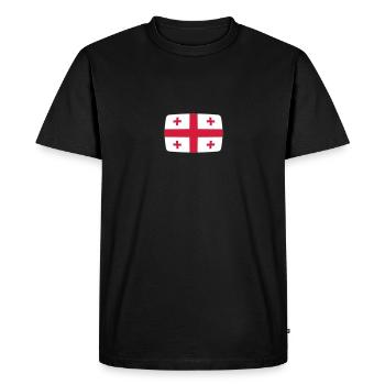Georgia flag Georgia flag საქართველო Sakartvelo - Men's Premium Organic T-Shirt - black - Front - Nico (187cm)