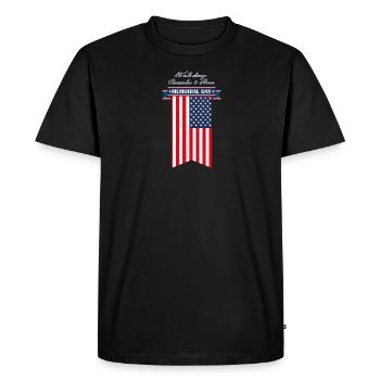 Memorial Day Remember Honor - Men's Premium Organic T-Shirt - black - Front - Nico (187cm)