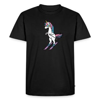 Apres Ski Party Crew Licorne amusant cabane de ski - T-shirt Premium bio Homme - noir - Devant - Nico (187cm)