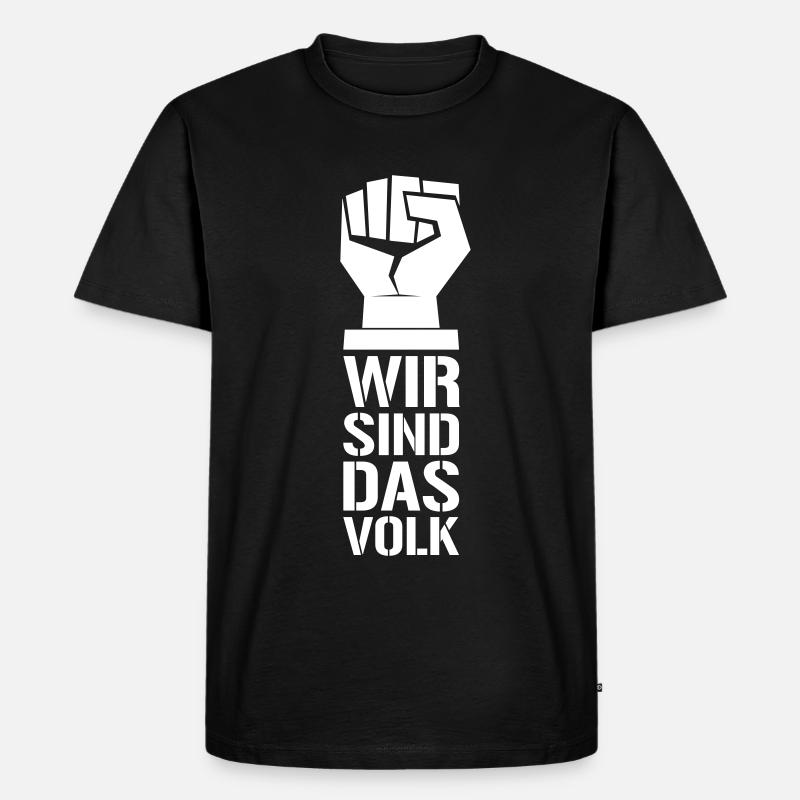 WIR SIND DAS VOLK - Männer Premium Bio T-Shirt - Schwarz